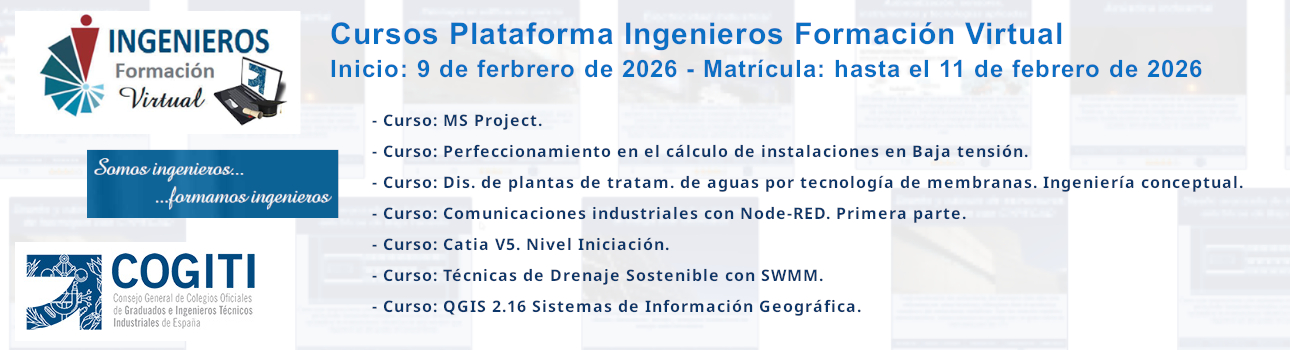 Cursos Plataforma Ingenieros Formación Virtual. Inicio: 09/02/26