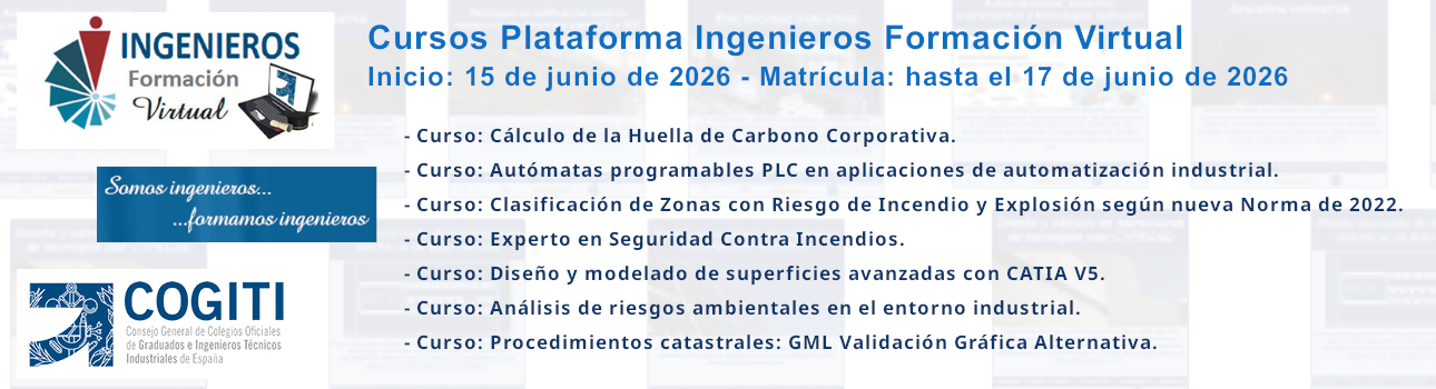 Cursos Plataforma Ingenieros Formación Virtual. Inicio: 15/06/26