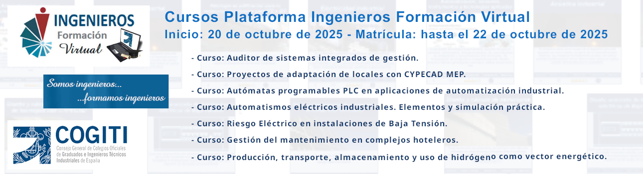 Cursos Plataforma Ingenieros Formación Virtual. Inicio: 20/10/25