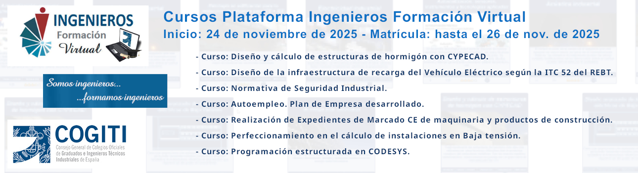 Cursos Plataforma Ingenieros Formación Virtual. Inicio: 24/11/25