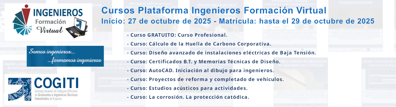 Cursos Plataforma Ingenieros Formación Virtual. Inicio: 27/10/25