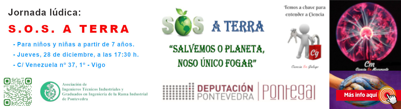 Jornada Lúdica para niños y niñas a partir de 7 años. S.O.S. A TERRA. Jueves, 28 de diciembre de 2023, de 17:30 a 19:00 h.