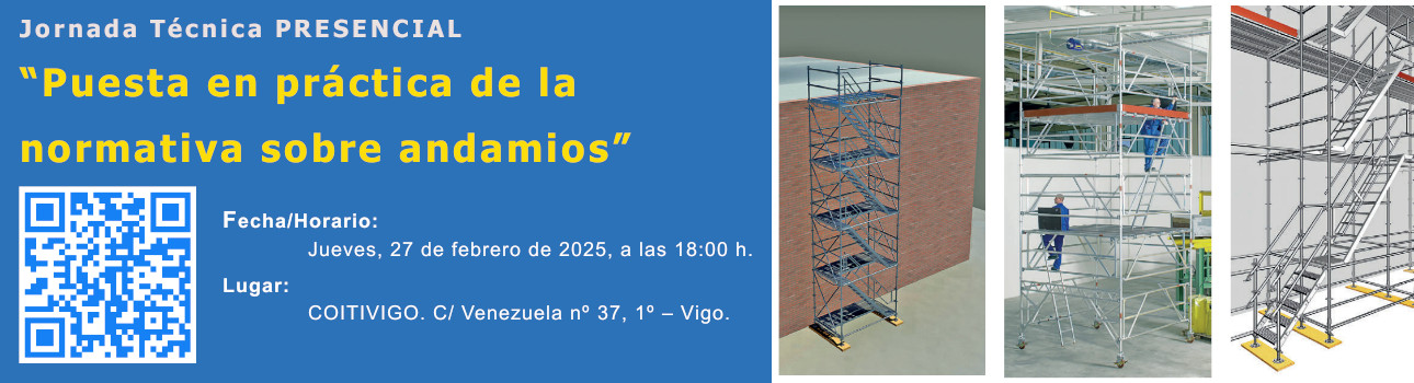 Cabecera Jornada PRESENCIAL normativa sobre andamios.s 1290 350 27 de febrero 2025