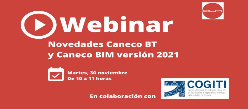 Slide Webinar COGITI Novedades de la versión 2021 de Caneco BT y Caneco BIM